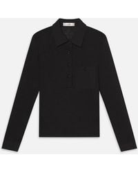 FRAME - The Long Sleeve Caddy Polo - Lyst