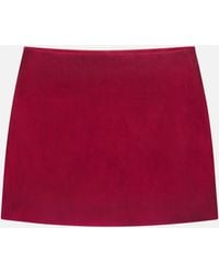 FRAME - The Suede Mini Skirt - Lyst