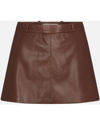 FRAME - The Leather Mini Skirt - Lyst