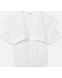FRAME - The Sleek Cape Shirt - Lyst