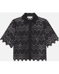 FRAME - The Deco Eyelet Top - Lyst