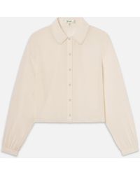 FRAME - The Silk Prim Blouse - Lyst