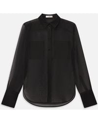 FRAME - The Silk Organza Shirt - Lyst