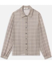 FRAME - The Plaid Staple Blouse - Lyst