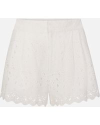 FRAME - The Paisley Eyelet Short - Lyst