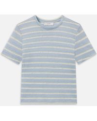 FRAME - The Linen Baby Tee - Lyst