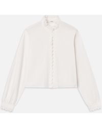 FRAME - The Keepsake Pintuck Blouse - Lyst