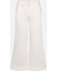 FRAME - The Seamed Wide Trouser Crop - Lyst