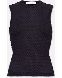 FRAME - Sleeveless Mesh Lace Top - Lyst