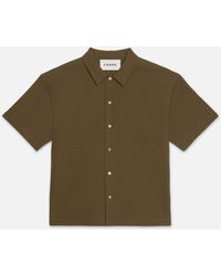 FRAME - Waffle Textured Short Sleeve Shirt - Lyst
