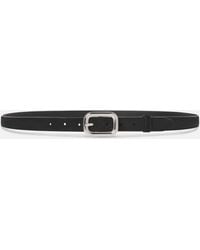 FRAME - The Suede Rounded Buckle Belt - Lyst