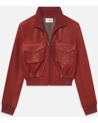 FRAME - The Leather Ace Jacket - Lyst