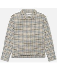 FRAME - Relaxed Plaid Shirt Jacket - Lyst