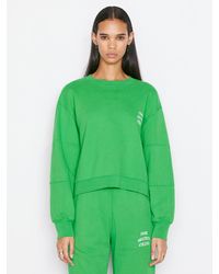 FRAME Mixed Crew Sweatshirt - Green