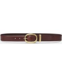 FRAME - The Organic Round Buckle Belt - Lyst