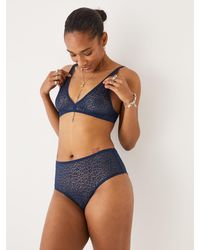 Frank And Oak The Lace Plunge Bralette - Blue