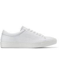 Frank And Oak Park Leather Low-top Sneakers In White
