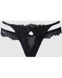 Frederick's of Hollywood - Adelaide Satin & Lace Double Side G-String - Lyst
