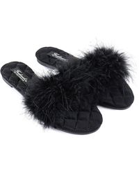 Frederick's of Hollywood - Maxim Feather Flat Sandal - Lyst