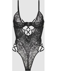 Frederick's of Hollywood - Dahlia Strappy Lace Teddy - Lyst