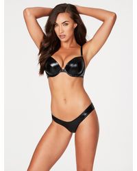 Frederick's of Hollywood Hollywood Exxtreme Cleavage High Shine Bra - Black