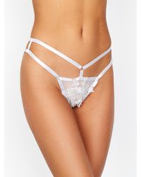 Frederick's of Hollywood Marianna Crotchless Panty - White
