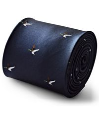 Frederick Thomas Ties - Navy Tie With Flying Hunting Duck Design - Lyst