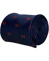 Frederick Thomas Ties - Navy Mens Tie With Chinese Red Dragon National Symbol - Lyst