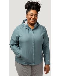 plus size packable rain jacket
