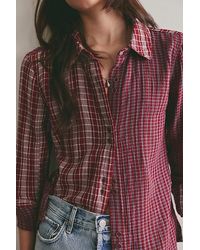 Free People - Benny Slim Plaid Button-Down - Lyst