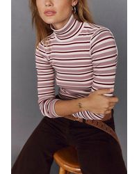 Free People - Good Good Stripe Turtleneck Top - Lyst