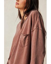 Free People - Fade Into You Tee At Free People In Umber Earth, Size: Xs - Lyst