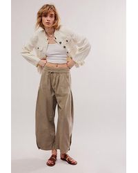 Free People - Cool Harbor Wide-leg Pants At In Serpent, Size: Xs - Lyst