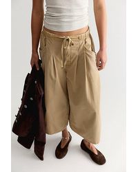 Free People - Telluride Wide-Leg Crop Pull-On Solid Pants - Lyst