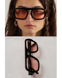 Free People - Rhiannon Modern Aviator Polarized Sunglasses - Lyst