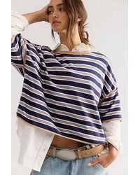 Free People - Clean Rugby Tee - Lyst