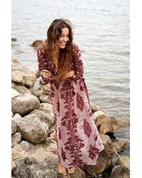 For Love & Lemons - Temecula Maxi Dress At Free People In Berry, Size: Xs - Lyst