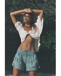 Free People - We The Free Fleur Denim Shorts - Lyst