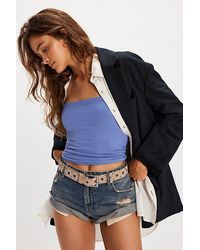 One Teaspoon - Oneteapsoon Bandits Low-Waist Denim Shorts By - Lyst