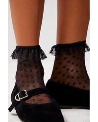 Only Hearts - Ruffle Socks At Free People In Black, Size: S/p - Lyst