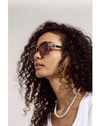 Free People - Wesley Oversized Aviator Sunglasses - Lyst