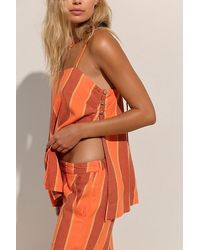 free-est - Sightseer Linen Striped Pant Set By - Lyst