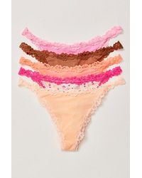 Intimately By Free People - Charlie Lace Microfiber Thong 5-Pack By - Lyst