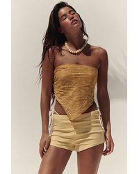 free-est - My Little Stretch Linen Micro Shorts By - Lyst