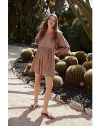 Free People - Get Obsessed Babydoll Dress At In Caribou, Size: Xs - Lyst