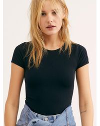 Details about   New Free People Womens Intimately Seamless Cap Sleeve V Neck Skinny Top Xs $58