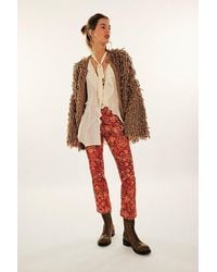 Free People - High Time Printed Kick Flare Crop Pants - Lyst