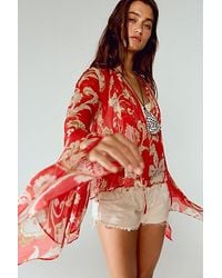 Free People - Milo Printed Blouse - Lyst