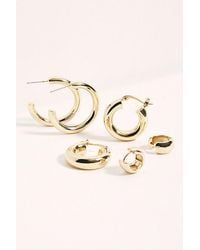 Free People - Plated Hoop Earring Set - Lyst