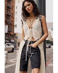 Free People - Ghost Town Long Shorts At Free People In Worn Black, Size: 24 - Lyst
